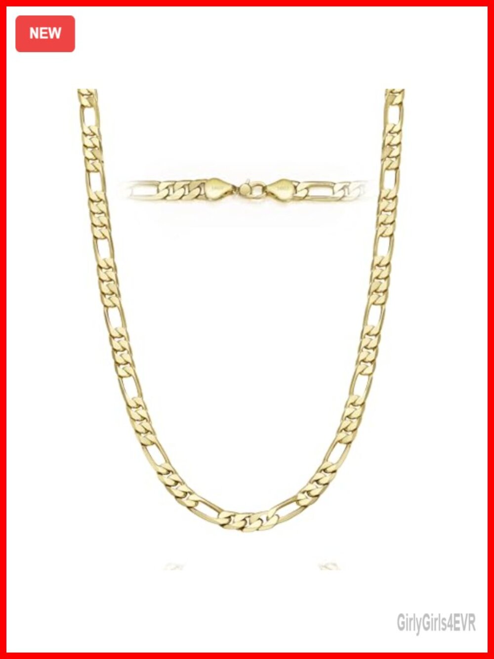 14k Gold Filled Figaro Chain Necklace 6mm Unisex Statement Jewelry Gift